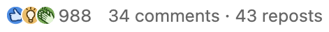 LinkedIn post — 988 reactions